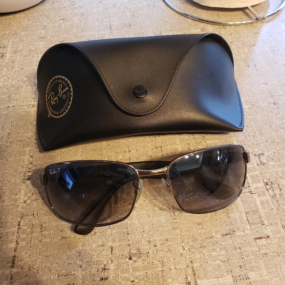 Blue tinted rayban glasses polarized